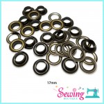 BUTTON - EYELET-METAL-15MM & 17MM(BRONZE)